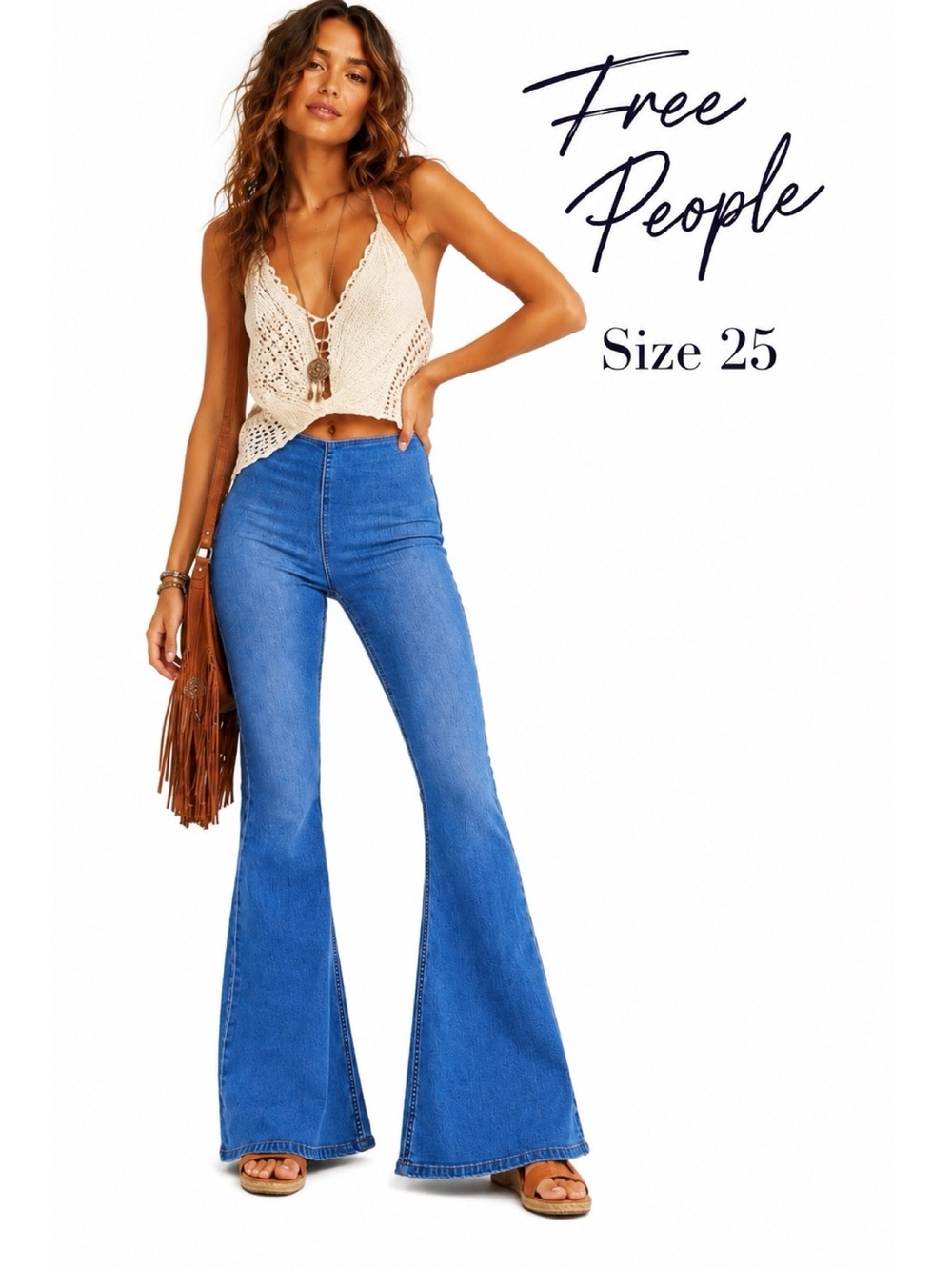 FREE PEOPLE Pull On High Rise Flare Jeans